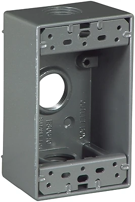 1116-sp 1-gang Aluminum Weatherproof Outlet Box, 3/4 Inch