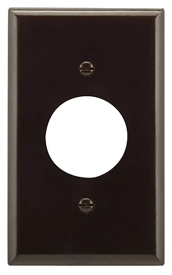 Eaton 2131B-BOX Single Gang Brown Receptacle Wall Plate, 2-3/4 x 4-1/2 In