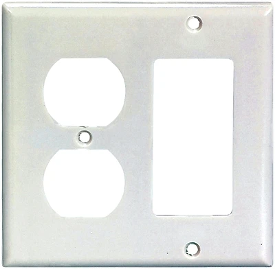 Eaton 2157W-BOX 2-Gang Combination Wall Plate, White