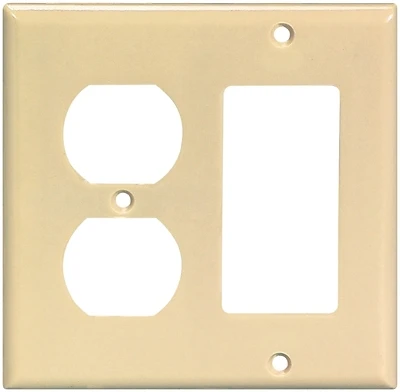 Eaton 2157V-BOX Ivory Thermoset 2-Gang Decorator Wall Plate