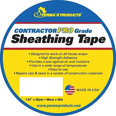 Perma R Products 18755 Housewrap Seam Tape, 1.87 In. X 165 Ft.