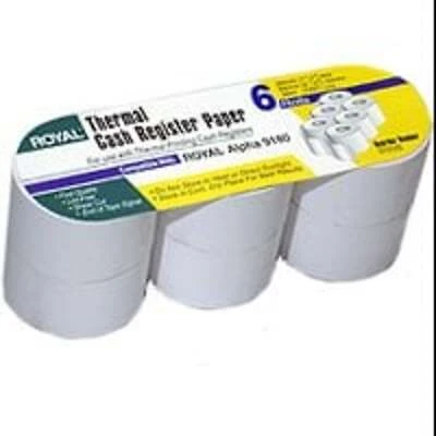 013125 Thermal Cash Register Paper Roll, 165 Ft Length, 1-1/2 In Width