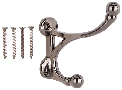 H-015-bln Black Nickel Coat And Hat Hook - Die-cast Zinc Construction