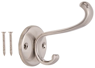 H-031-sn Satin Nickel Coat And Hat Hook - Durable Zinc Construction