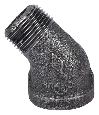 3/4 Inch Black 45 Degree Street Elbow, Model B121 20, Solid Brass Construction