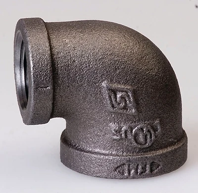90 Degree Reducing Elbow 1-1/4" X 1", Black, Model B90r 32x25