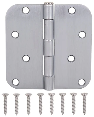 20348scx 4 Inch Satin Chrome Residential Door Hinge With 5/8 Inch Radius