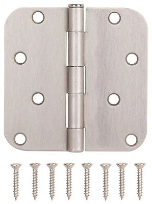 20348snx 4 Inch Satin Nickel Residential Door Hinge With 5/8 Inch Radius