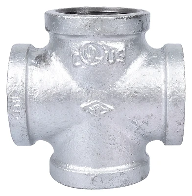 1-1/4 Inch Galvanized Malleable Cross Ppg180-32 For Plumbing Applications