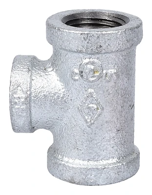 Galvanized Reducing Tee 1/2" X 1/2" X 3/8" Model Ppg130r-15x10