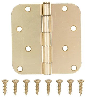 20348us4 4-inch Satin Brass Residential Door Hinge With 5/8 Inch Radius