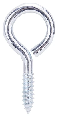 Lr210 #0000 Zinc Large Steel Eye Screw, Pack Of 10, Rust Resistant
