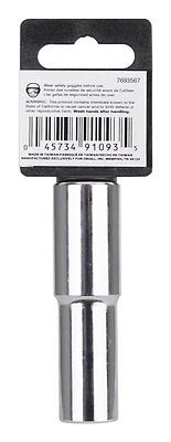 Mt6526651 1/2 Inch Drive Deep Socket, 12 Point, Chrome Vanadium Steel