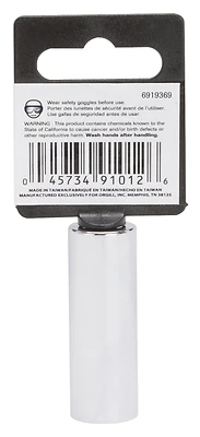 1/4 Inch Drive Deep Socket 1/2 Inch 6-point Chrome Vanadium Steel