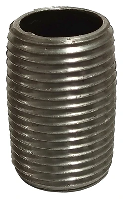 Prosource 3/8XCB Close Black Pipe Nipple, Schedule 40 Steel