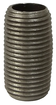 1/4 Inch Black Close Pipe Nipple, Model 1/4xcb, Steel Construction