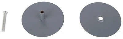 ProSource HSH-022-PS Steel Hole Cover Plate, Gray, 2-5/8 In