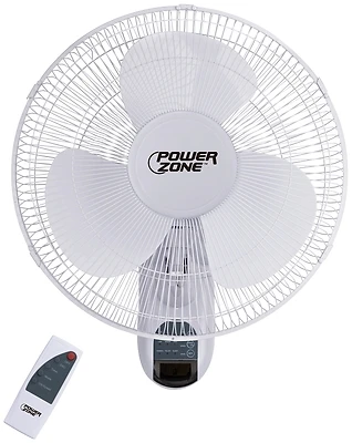 Fw40-s1 16-inch Wall-mount Fan With Remote Control, 3-speed, Oscillating