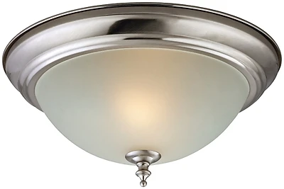 F51wh02-1005-bn 2-light Flush Ceiling Fixture Brushed Nickel