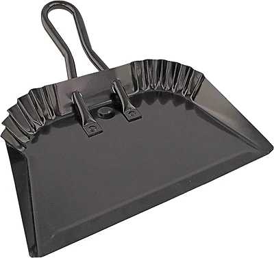 Heavy Duty 12-inch Black Metal Dust Pan - Model Dl-5004
