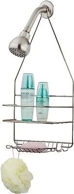 Simple Spaces SS-SC-25-NK Shower Caddy, Satin Nickel, 19 In. H