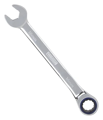 16mm Ratcheting Combination Wrench - 72 Tooth, Chrome Vanadium Steel