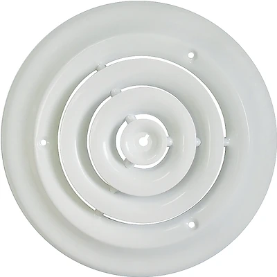 Srsd08 8 Inch Round Ceiling Diffuser, White Powder Coated Steel