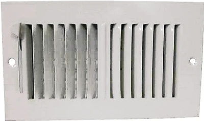 ProSource SW02-8X4 Sidewall Register, 2-Way, 8 x 4 In., White Steel