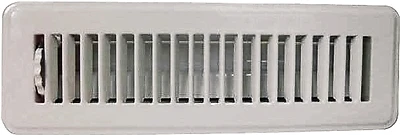 Fr01-2x10w White Steel Floor Register, 2 X 10 Inch