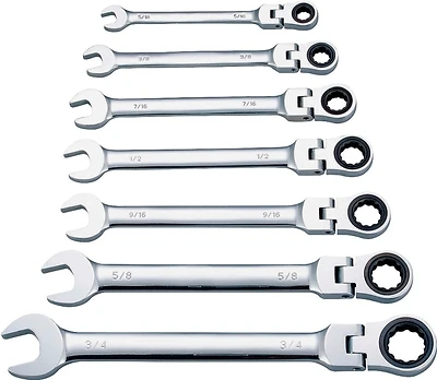 Fpg7m 7-piece Flexible Ratchet Wrench Set - Metric