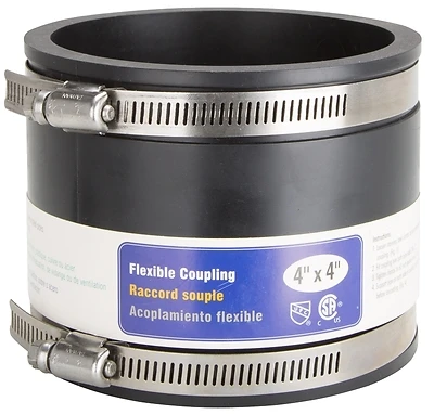4 Inch Flexible Coupling Fc56-44 For Pvc, Cast Iron, Copper, And Steel