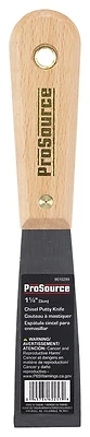 1-1/4 Inch High Carbon Steel Putty Knife With Wood Handle