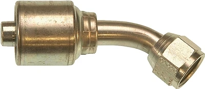 Megacrimp G25175-1212 Hydraulic Hose Coupling, 1-1/16-12, Crimp X Jic, 45 Degree Angle