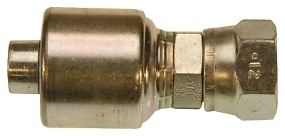 Megacrimp G25170-0608 Hose Coupling, 3/4-16, Crimp X Jic, Steel, Zinc