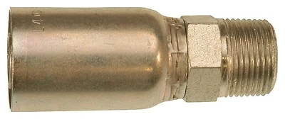 Megacrimp G25100-0404 Hydraulic Hose Coupling, 1/4-18 Nptf, Steel, Zinc