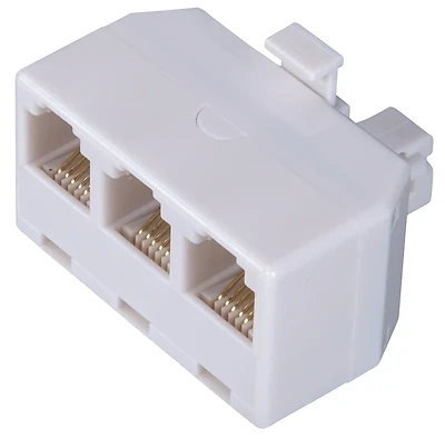 Zenith TS1001SPJ3W Telephone Splitter, 3-Port, White