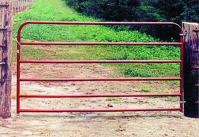 20 Gauge 6 Rail Red Utility Gate 4' X 50" Model 40130041