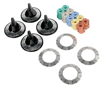 Camco 00883 Burner Knob Kit, Black, 4 Pack