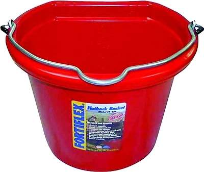 Fortex Fortiflex FB-108R Flat Back Bucket, 8 Quart, Red