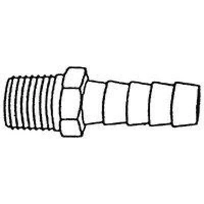 M-325c Solid Brass Hose Barb 1/4 In Mnpt