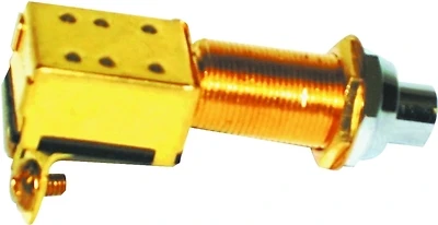 M-163c Dual Push-button Switch, Chrome-plated, 12 Vdc, 1 In. Maximum Panel Thickness