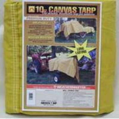 Weathermaster Ca1214d Canvas Tarpaulin, 12 Ft X 14 Ft, 10 Oz, Tan