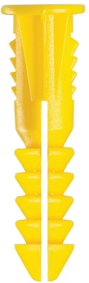 185s Plastic Wall Anchors With Screws, #4-6 X 7/8 Inch, Polyethylene
