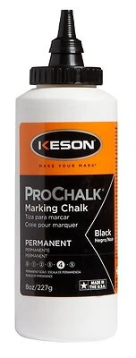 8 Oz Pro Chalk Black Ultra Fine Marking Chalk - Model 8black