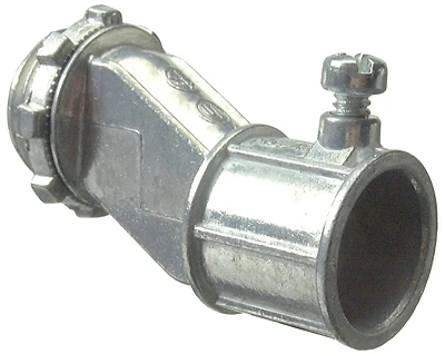 Halex 03705B Zinc Die-Cast EMT Offset Connector, 1/2 In