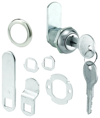 Defender Security U 9941KA Cam Lock, Keyed, 5/8 In., Chrome