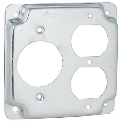 831c 4" Square Steel Cover Box For 1 Duplex & 1 Twist-lock, Pack Of 10