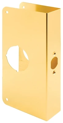 Prime-Line U 9541 Brass Door Reinforcer, 1-3/4 In. Door, 2-3/8 In. Backset