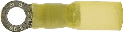 65723 Yellow Ring Terminal For 12 To 10 Awg Wire With Copper Contact