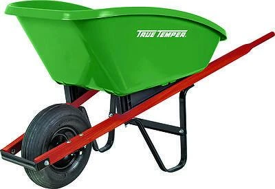 Sp5u16 5 Cubic Feet Poly Wheelbarrow With Pneumatic Wheel